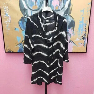 Mind Set by XCVI Mesh Cowl Neck Top